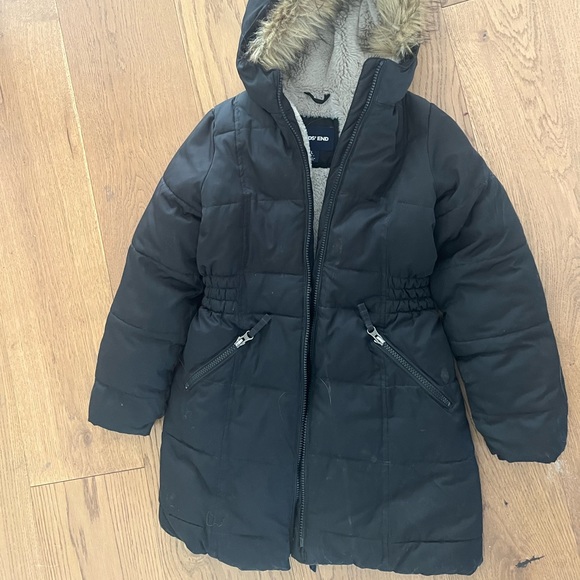 Land’s End - Girls Winter Fleece Lined Down Alternative ThermoPlume Coat - Picture 2 of 5